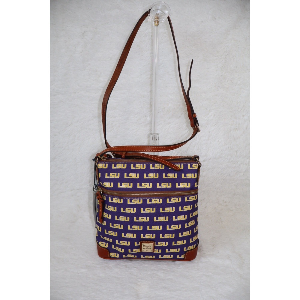 NWT Dooney & Bourke LSU Tigers Crossbody Bag Purse Purple Yellow